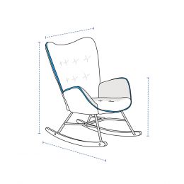 Custom Rocking Chair Covers - Design 9