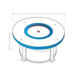 Round Fire Pit Covers - Design 4