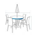 Round Table Chair Set Covers w/ UMBRELLA HOLE