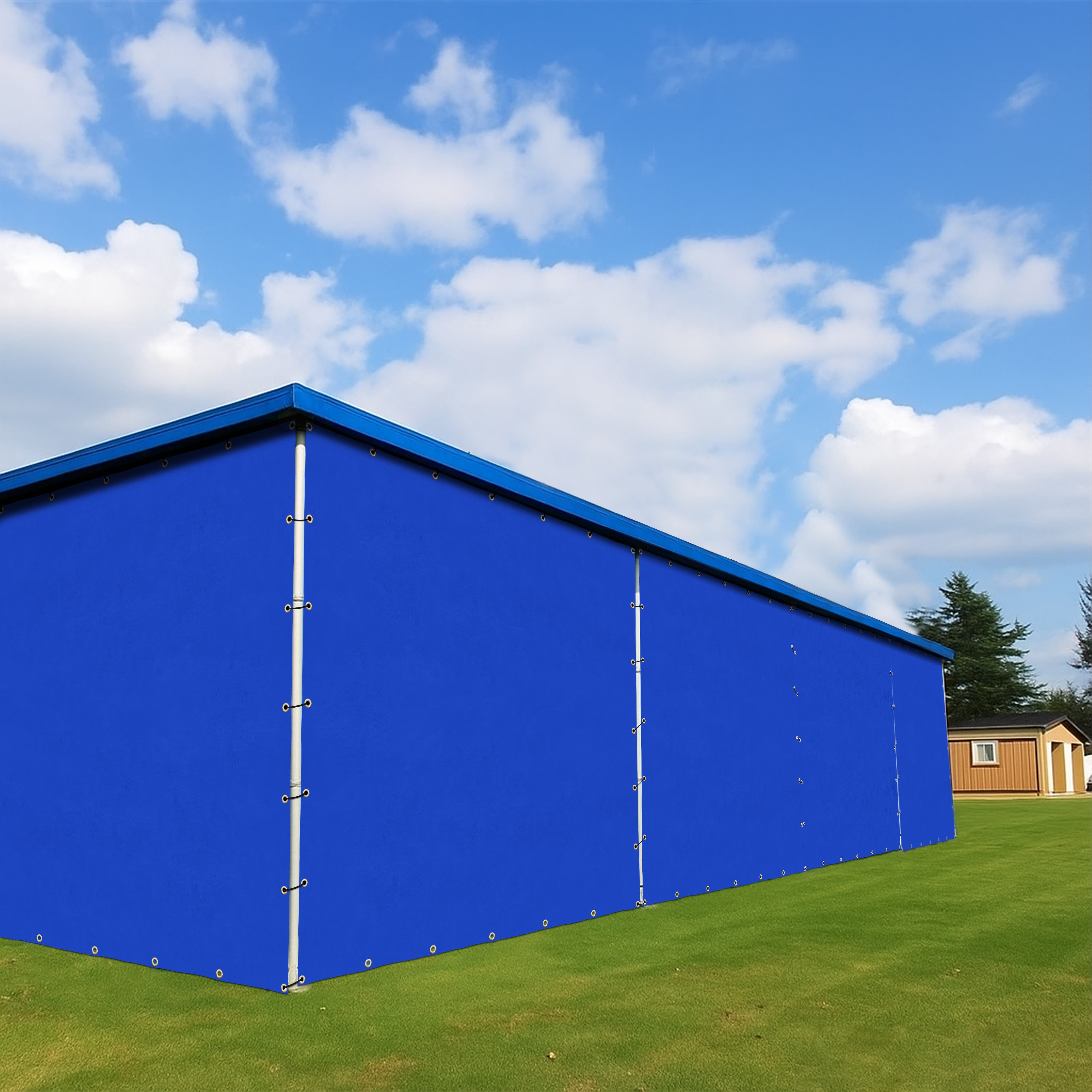 TnoT ☓ TARP to TARP Valo Shade スチールブルー Custom Heavy Duty Vinyl Tarps - Rectangle / Square
