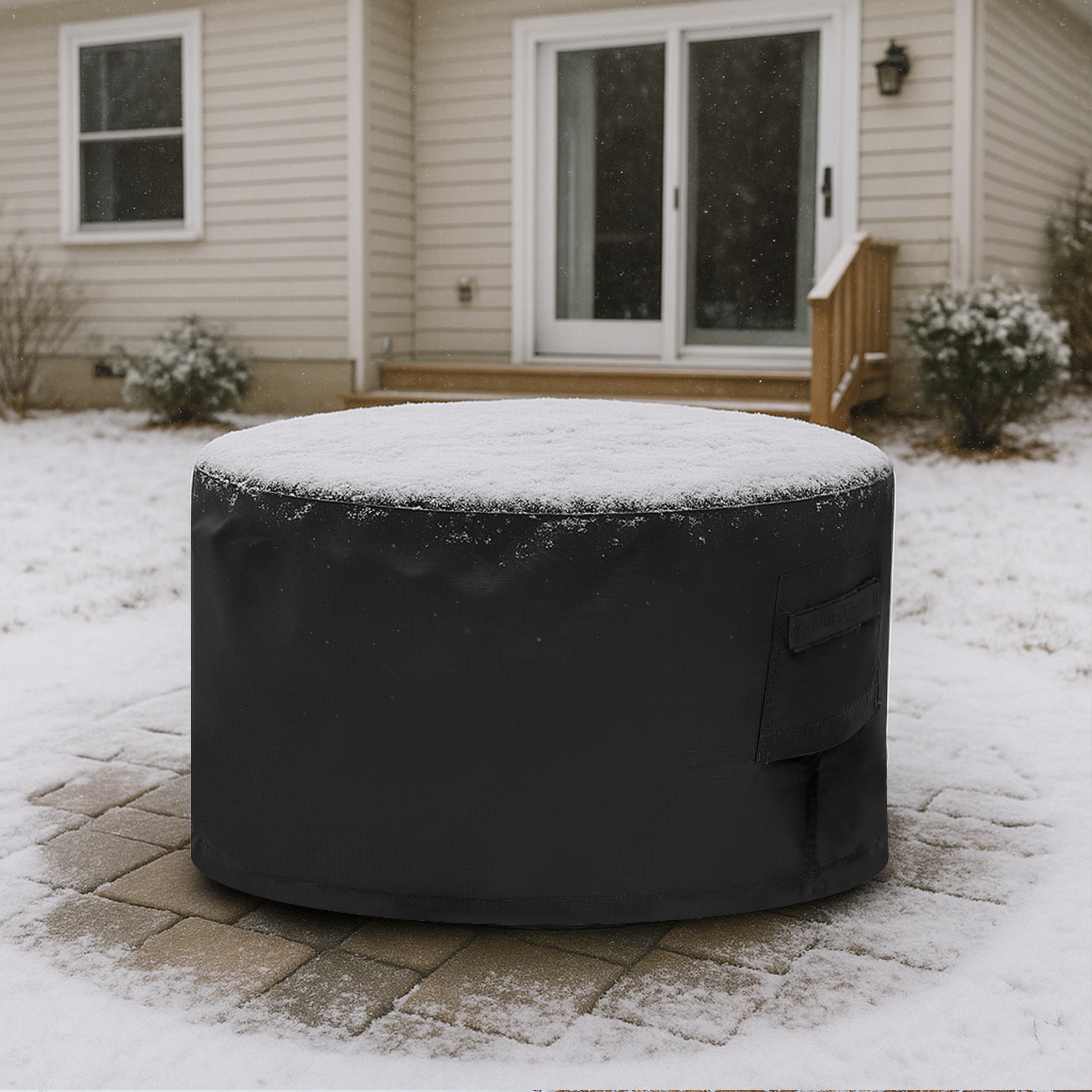 Round Stone Fire Pit Custom Covers