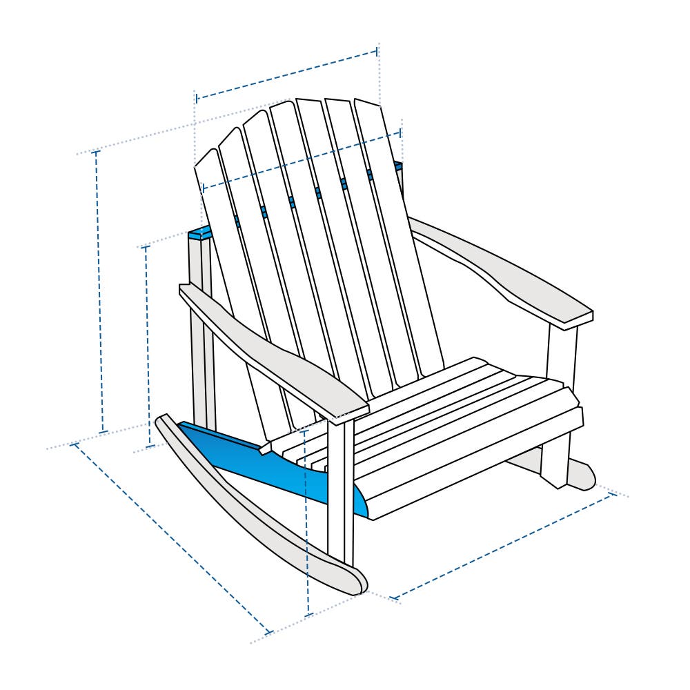 Adirondack Rocking Chair Custom Covers