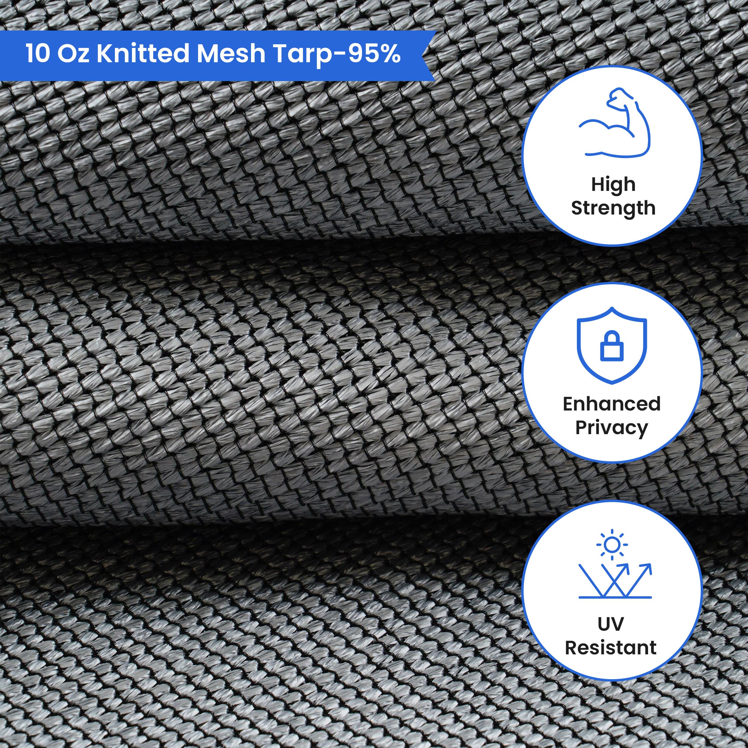 95% Shade Knitted Mesh Tarps | Covers & All CA