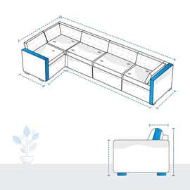 product photo of L Shape Couch Custom Covers - Design 6