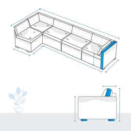 product photo of L Shape Couch Custom Covers - Design 7