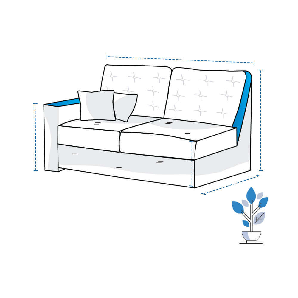 Left Arm Loveseat Covers