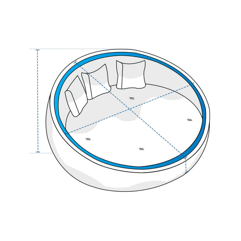 Round Enclosed Outdoor Daybed Custom Covers