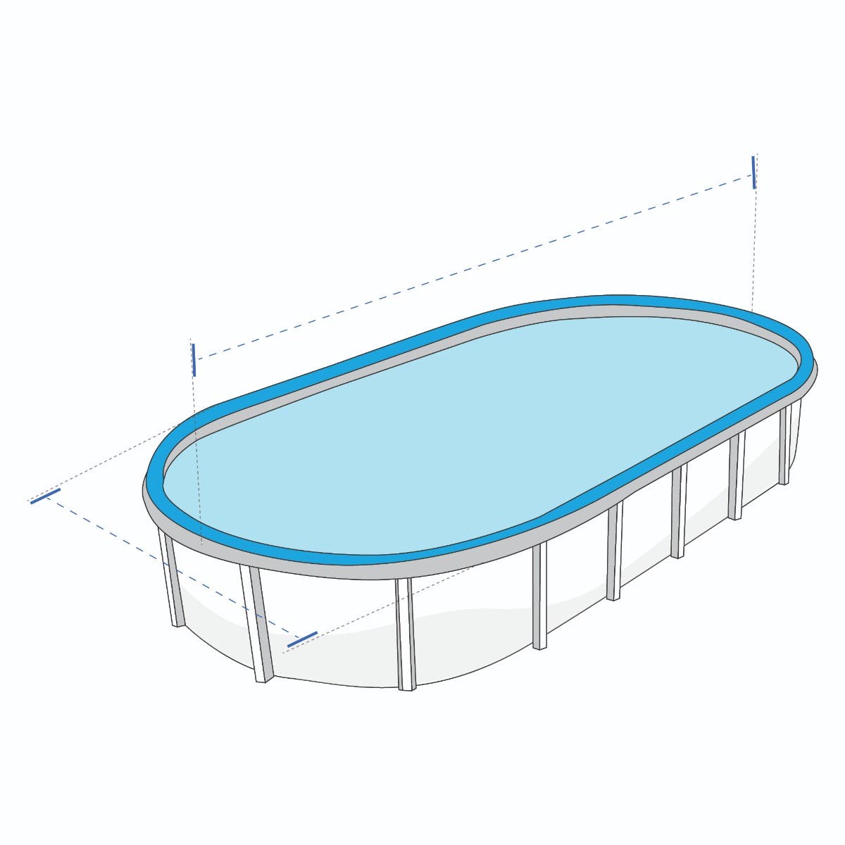 Oval Pool Covers - Above Ground 