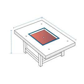 product photo of Rectangular Fire Pit Table Custom Covers