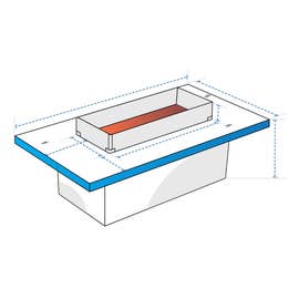 product photo of Rectangular Built-In Fire Pit Custom Covers