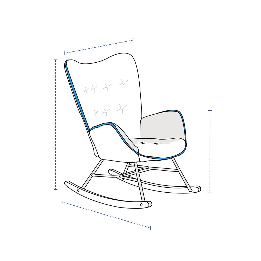 Modern Rocking Chair Custom Covers - Product image