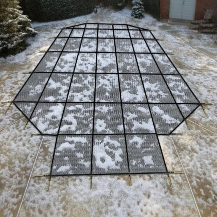 Grecian Pool Cover - Center Steps