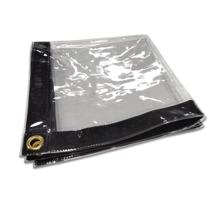 Clear Vinyl Tarp, 20mil, Size: 5' x 10'