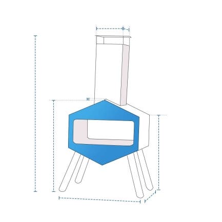 Modern Geometric Chiminea Custom Covers