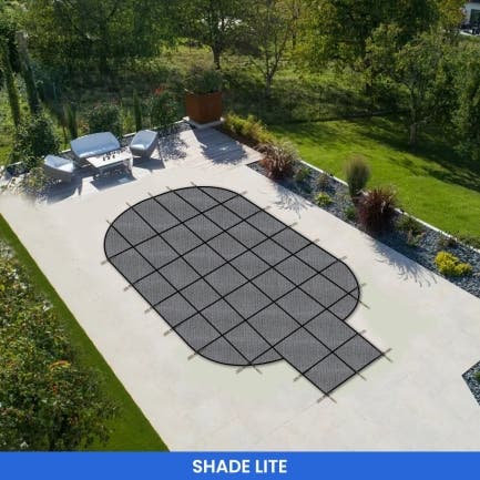 Oval Pool Cover - Center Steps