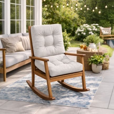 Rocking Chair Seat & Back Tufted Cushion