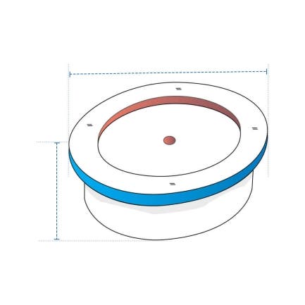 Wide Rim Round Fire Pit Custom Covers